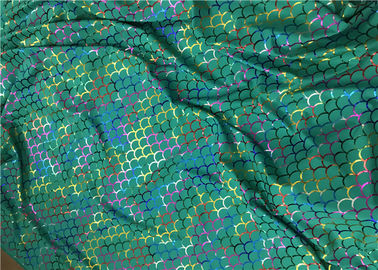 Tessuto di nylon stampato tricottato doppio dell'ologramma della stagnola per gli indumenti del body