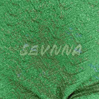 Indumenti da ginnastica in fibra riciclata Tissu a maglia 77% Nylon riciclato 6% Argento Metallico 17% Spandex Lavabile in macchina