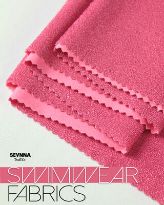 Stoffa per costumi da bagno ecologici con larghezza 150 cm Lurex argento e certificato GRS per costumi da bagno sostenibili