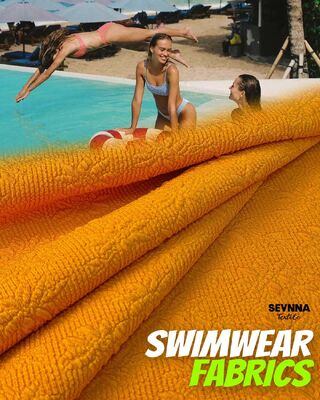 Tessuto da nuoto testurizzato ad alta resistenza al cloro, peso 300 gsm, con elevata tenuta della forma per tessuti per costumi da bagno