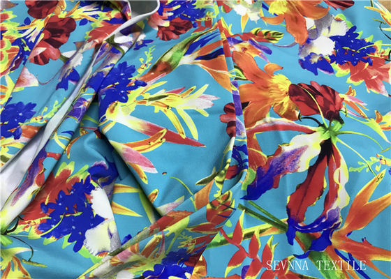 Mini materiale stampato floreale del tessuto del bikini, tessuto del costume da bagno di 180gsm Lycra