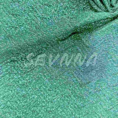 Indumenti da ginnastica in fibra riciclata Tissu a maglia 77% Nylon riciclato 6% Argento Metallico 17% Spandex Lavabile in macchina