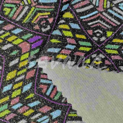 Densità Jacquard Tricottato Doppia Tricottatura Stoffa Verano / Autunno Indossare Fibra di poliestere riciclata