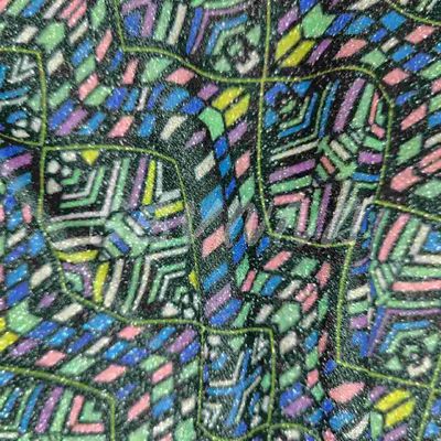Tessuto a maglia doppia comodo e morbido con poli e metallici riciclati per abbigliamento estivo/autunno