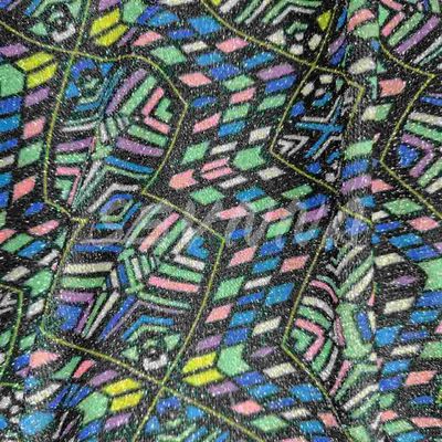 Tessuto a maglia doppia comodo e morbido con poli e metallici riciclati per abbigliamento estivo/autunno