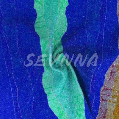 Tessuto a maglia doppia Jacquard ecologico con finitura metallica