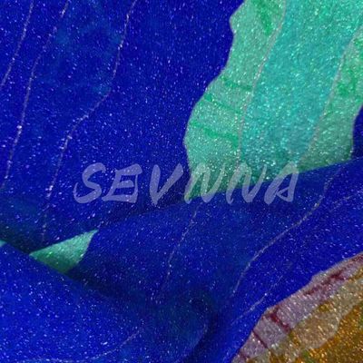Tessuto a maglia doppia Jacquard ecologico con finitura metallica