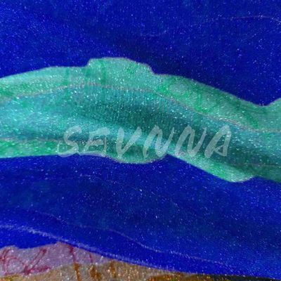 Tessuto a maglia doppia Jacquard ecologico con finitura metallica