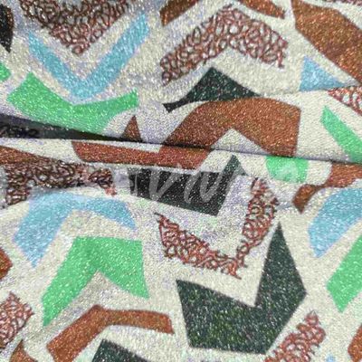 Tessuto a maglia doppia ad alta densità 70% polietilene riciclato 20% metallico 10% EL e Jacquard