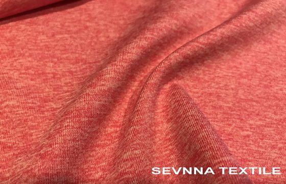 Il Grey tricottato cationico di Heather del tessuto di usura di yoga del Jersey colora l'elastam del poliestere
