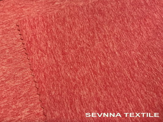 Il Grey tricottato cationico di Heather del tessuto di usura di yoga del Jersey colora l'elastam del poliestere