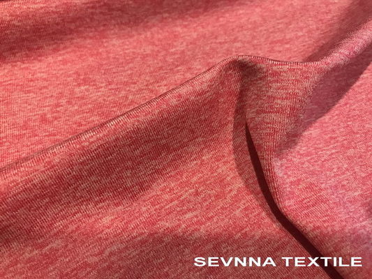 Il Grey tricottato cationico di Heather del tessuto di usura di yoga del Jersey colora l'elastam del poliestere