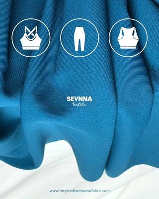 SPF50 Tessuto Lycra riciclato 68%Nilit Softex Nylon FD 32%Lycra Materiale per abbigliamento da fitness ecologico