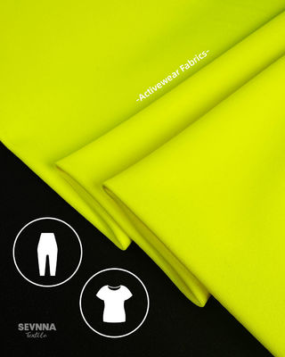 Giallo, larghezza 152 cm, tessuto di poliestere con elevata elasticità