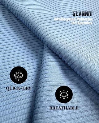 84% poliestere riciclato 16% contenuto di spandex poliestere tessuto spandex colore personalizzato per le vostre esigenze