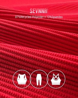 Rosso 265-270gm Stile atletico Abbigliamento attivo Tessuto a maglia per abbigliamento