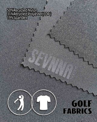 Tessuto a maglia doppia 220 gm 50% Nylon riciclato 31% Poliestere riciclato 19% Spandese per prodotti versatili ed ecologici