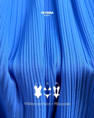 Tessuti strutturati blu per costumi da bagno alla moda e ad alte prestazioni