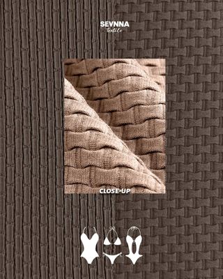 Tessuto a doppia maglia in nylon riciclato e spandex da 105 cm, 360 gsm