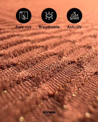 Tessuto da nuoto premium testurizzato con larghezza 130 cm, peso 250 gsm e composizione in nylon riciclato per costumi da bagno ad alte prestazioni