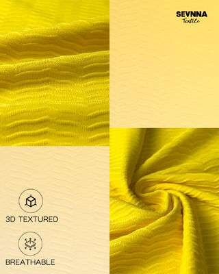 Tessuto premium testurizzato per costumi da bagno con 85% poliestere riciclato + 15% spandex, larghezza 125 cm e alta durata per costumi da bagno