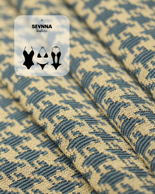 Tessuto da bagno a texture di asciugatura rapida con peso di 370 grammi e larghezza di 135 cm per costumi da bagno ad alte prestazioni