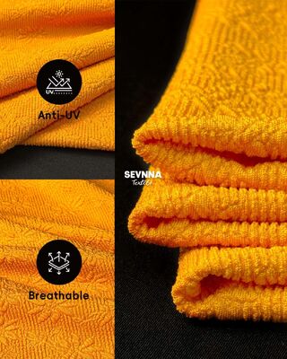 Tessuto da nuoto testurizzato ad alta resistenza al cloro, peso 300 gsm, con elevata tenuta della forma per tessuti per costumi da bagno