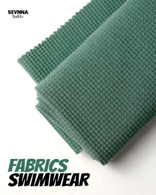 Tessuto da bagno testurizzato ad alta elasticità con 95% cotone biologico e 5% elastan per elevata solidità del colore
