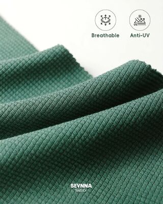 Tessuto da bagno testurizzato ad alta elasticità con 95% cotone biologico e 5% elastan per elevata solidità del colore