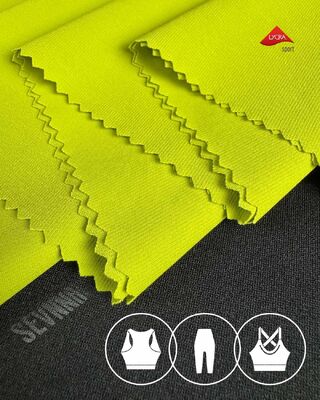 Tessuto per reggiseno sportivo senza cuciture da 150 g/m² traspirante per abbigliamento sportivo e uso in palestra