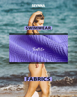 91 Alternativa di Tessuti per Costumi da Bagno in Nylon Riciclato e Spandex con Texture, Offrono Elevata Mantenimento della Forma, Adatti per Costumi da Bagno Comodi e Durevoli