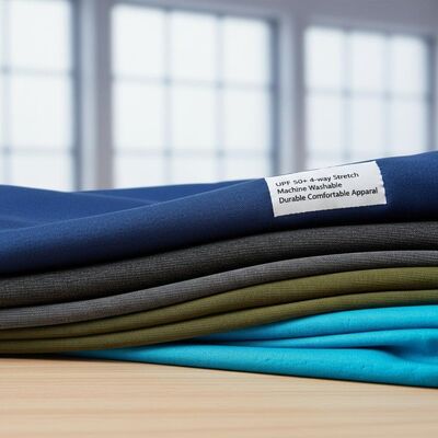 UPF 50+ 4-way Stretch Machine Tessuti da corsa lavabili per abbigliamento comodo e durevole