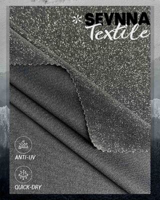79% Nylon 12% Silver Lurex 9% Spandex Stretch Fabric con 80000 M Per Day Supply Ability e Soft Comfortable Feel