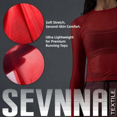 75GSM UPF 30+ Ultra leggero PA LYCRA SPORT Stretch Fabric per running top SP7915