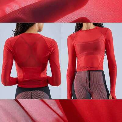 75GSM UPF 30+ Ultra leggero PA LYCRA SPORT Stretch Fabric per running top SP7915