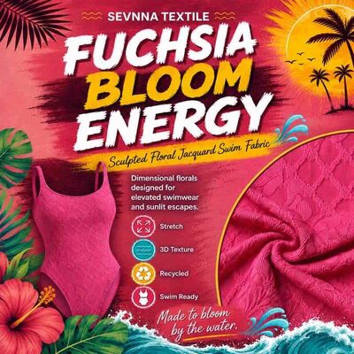310GSM UPF 50+ Tessuto di costume da bagno di nylon spandex riciclato RN-2776