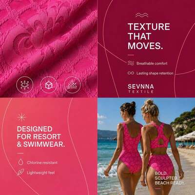 310GSM UPF 50+ Tessuto di costume da bagno di nylon spandex riciclato RN-2776