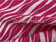 La zebra rosa che stampa la pianura superfina del tessuto di usura di yoga della fibra ha tinto
