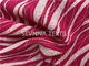 La zebra rosa che stampa la pianura superfina del tessuto di usura di yoga della fibra ha tinto