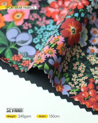 Tessuto da bicicletta idrorepellente con 45% di poliestere + 35% di nylon + 20% di spandex e 240 GSM di peso per abbigliamento da bicicletta