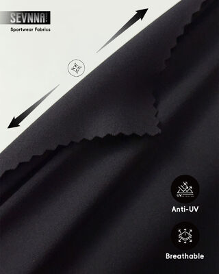 Tessuto a maglia per abbigliamento sportivo 75% Nylon + 25% Spandex con elevata traspirabilità e asciugatura rapida per tessuti sportivi