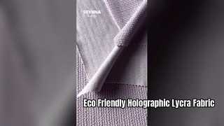 Sustainable Recycled Lycra Fabric with Hologram Print