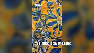 Tessuto per costumi da bagno riciclato da 140 g/m² con comfort ad asciugatura rapida ed eccellente elasticità per un nuoto sostenibile